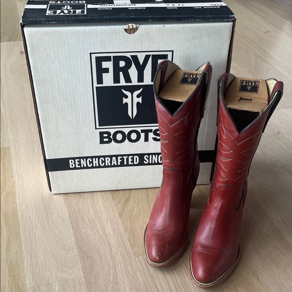 Frye Vintage 1970s or 1980s Redwood Leather Boots